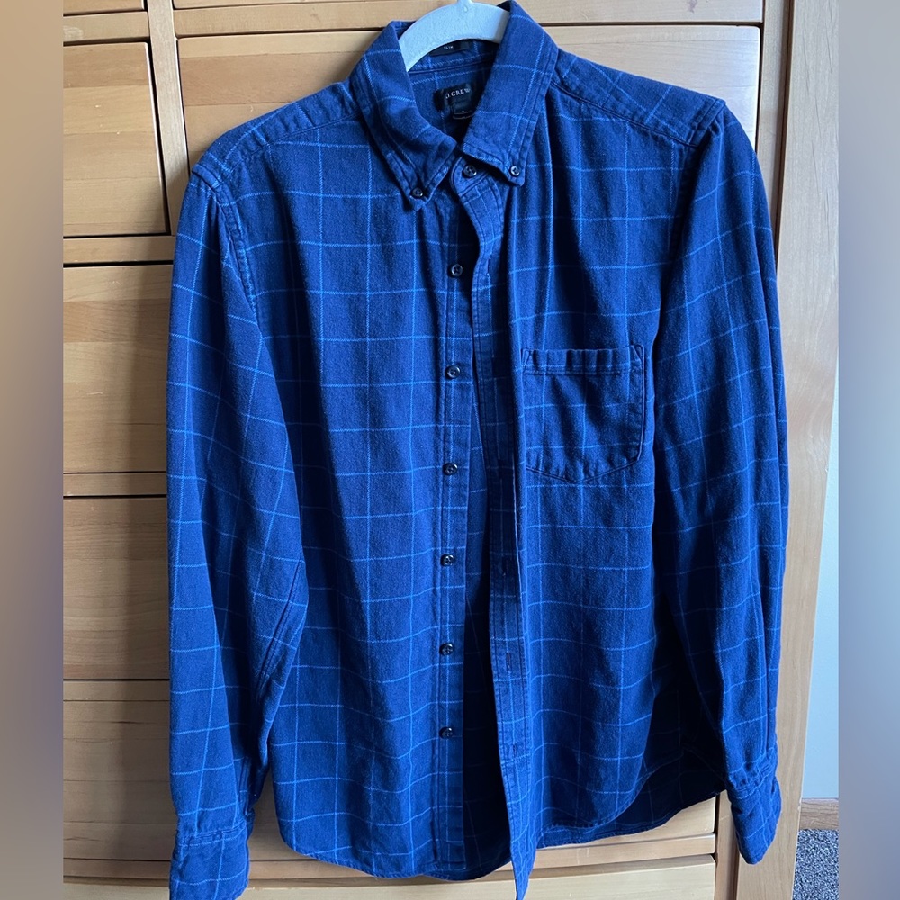 J. Crew flannel men’s button down shirt